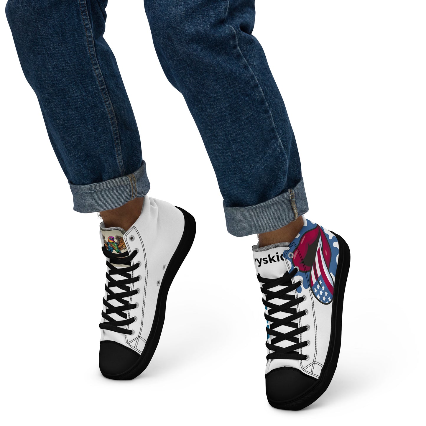 FREE SHIPPING- Men’s high top canvas shoes