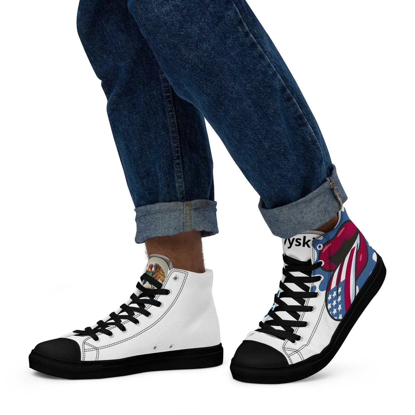 FREE SHIPPING- Men’s high top canvas shoes