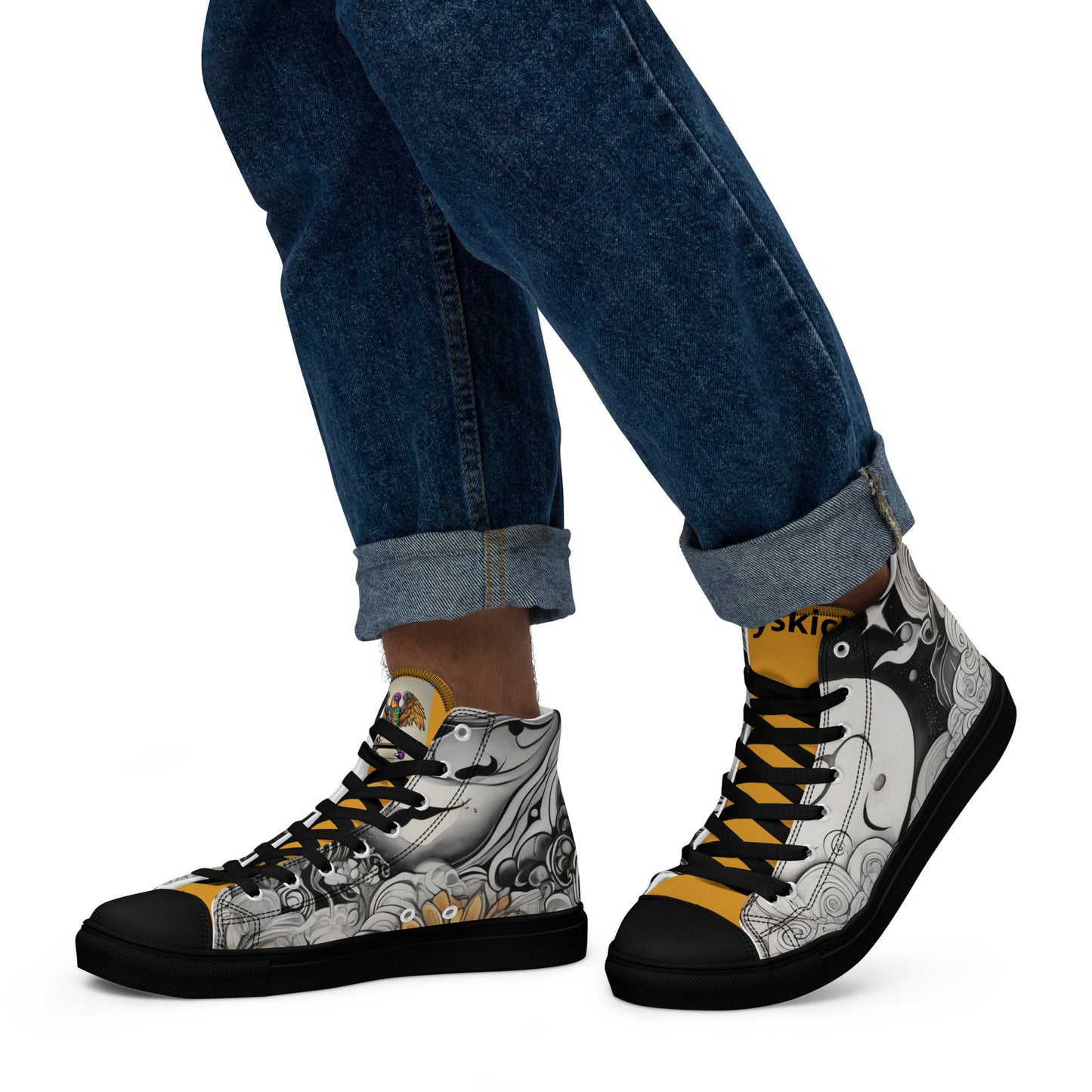 FREE SHIPPING- Men’s high top canvas shoes