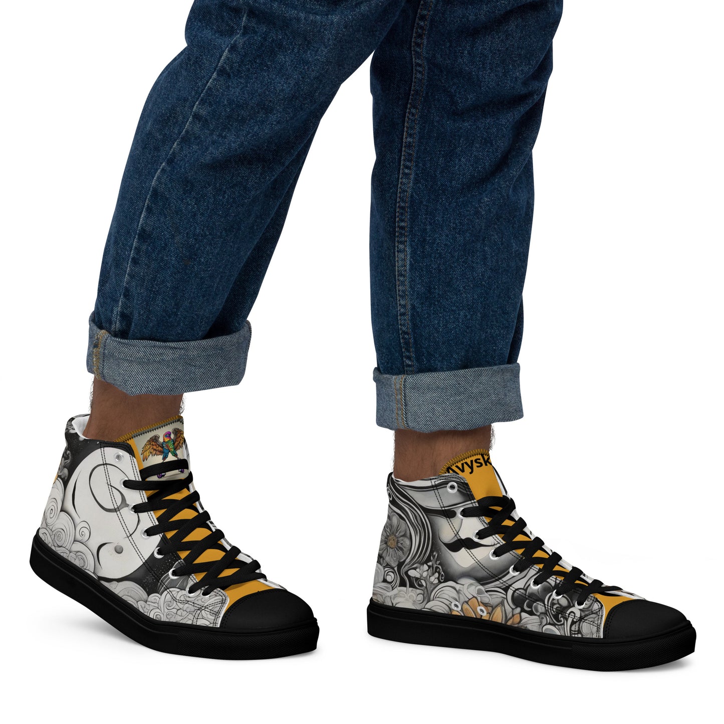 FREE SHIPPING- Men’s high top canvas shoes